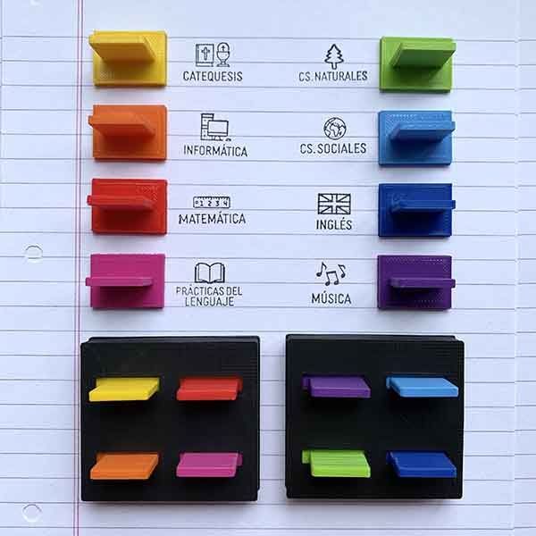 Kit Sellos Materias c/Pictogramas